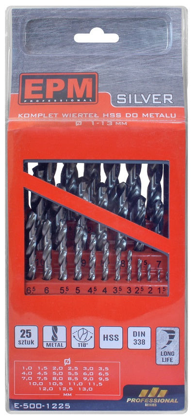 Set Burghie Hss Pentru Metal 1-13mm 25buc