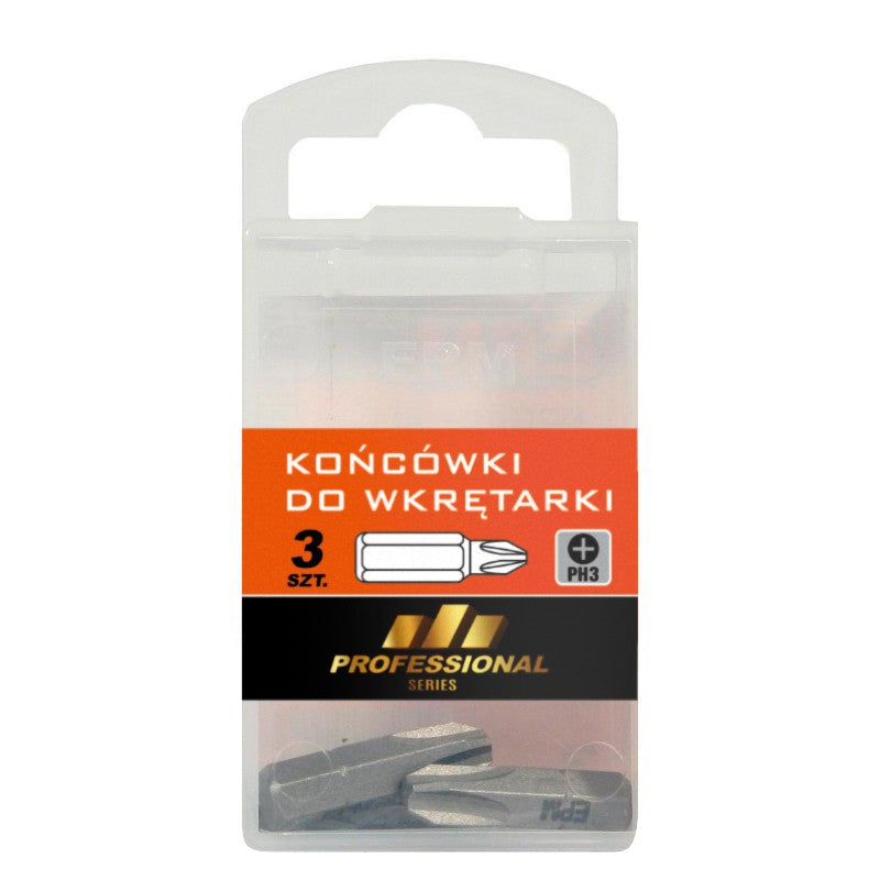 Ponta de chave de fenda 25mm 3pcs Ph1