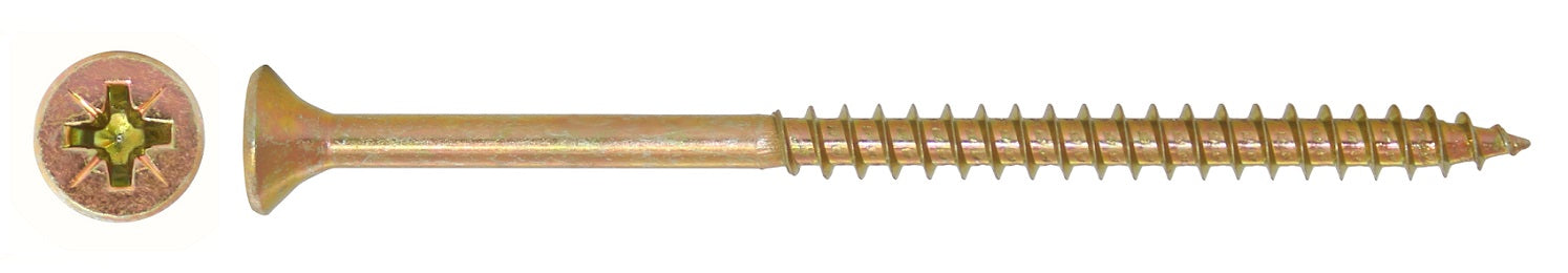 Vite per legno zincata gialla 3,5 * 45 mm filettatura parziale