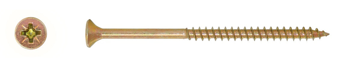 El amarillo del tornillo para madera galvanizó el hilo parcial de 6.0*40m m