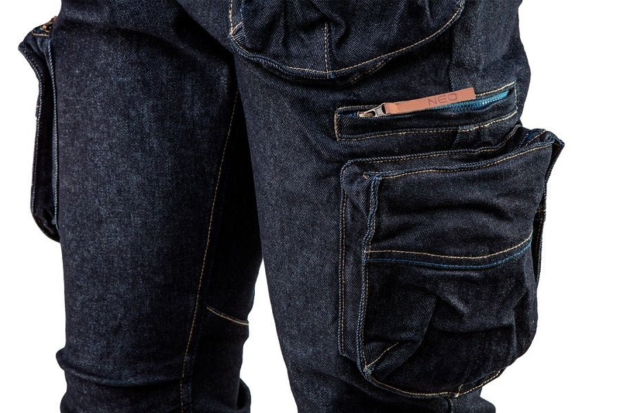 5-ficks Denim Arbetsbyxa Storlek Xl
