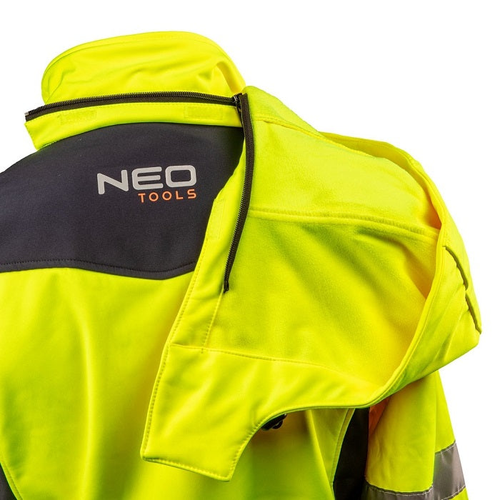High Visibility Softshelljacka med huva Gul M