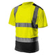 Waarschuwing T-shirt Donker Onderkant Geel M