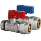 Pex Mini Kugleventil Med Gland 1/2*16 Varmt Vand