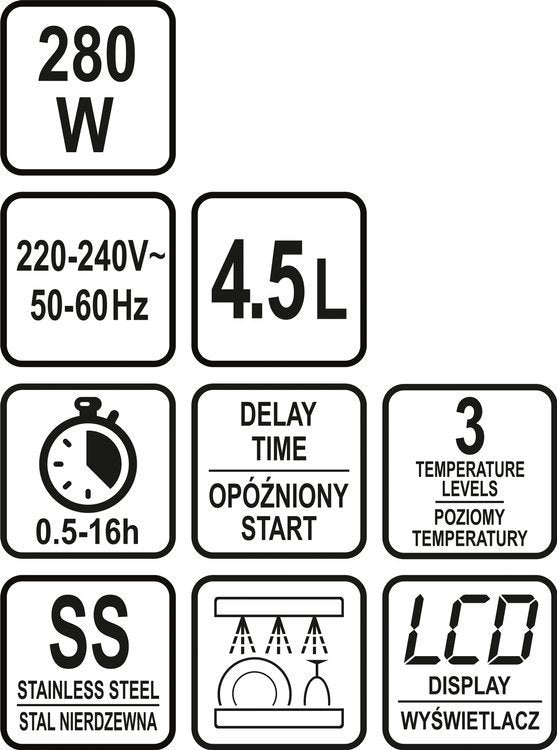 Slow Cooker 290w 4.5l With Timer