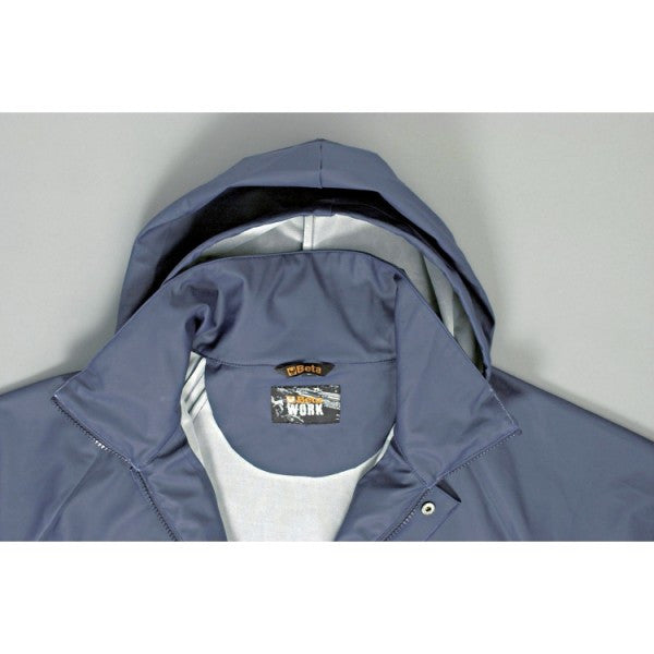 Waterproof Pvc Work Jacket Blue L