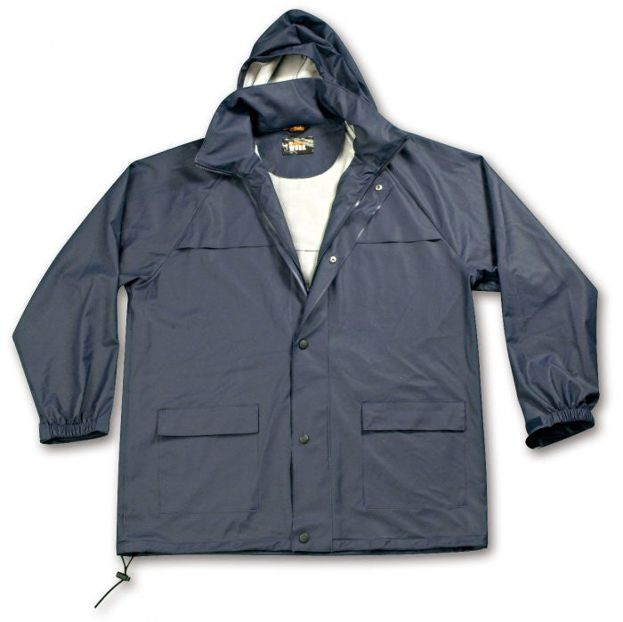 Waterproof Pvc Work Jacket Blue Xxl