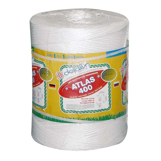 Atlas vit polypropen jordbruksgarn 400m/kg