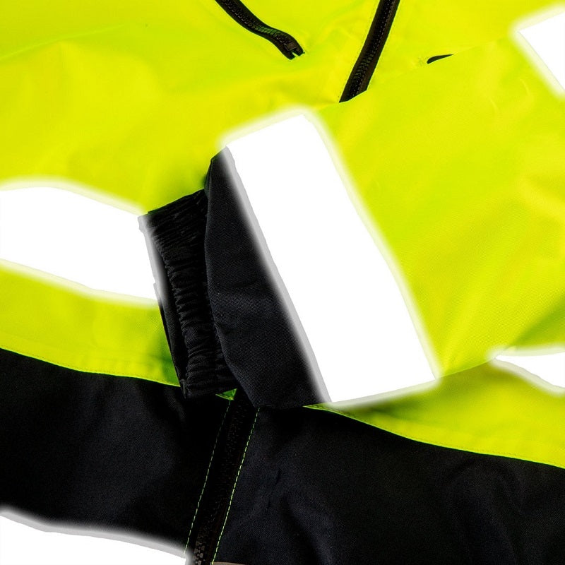 Gelbe, gut sichtbare, wattierte Arbeitsjacke, Größe L