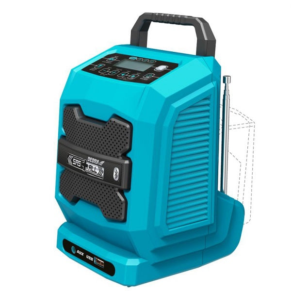 Bluetooth akkumulátoros rádió 18v USB Sas