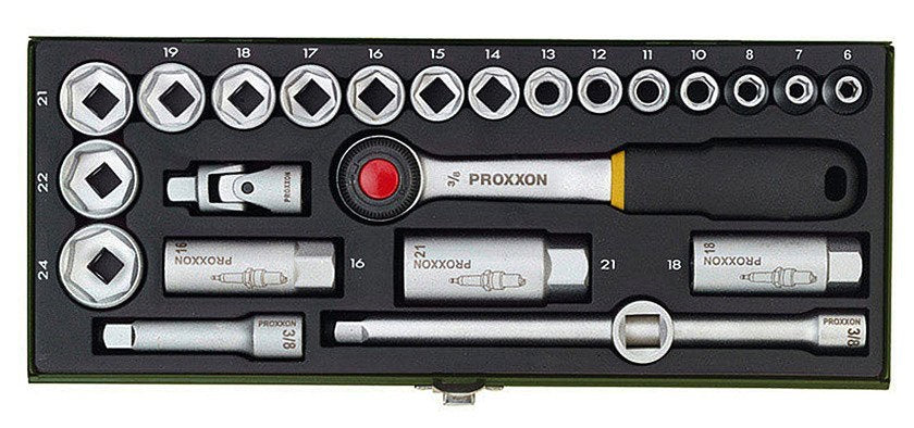 Set Of Socket Wrenches With Ratchets 3/8'' 24 Pcs.