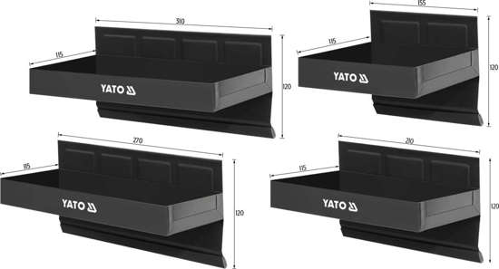 Set van 4 magnetische planken