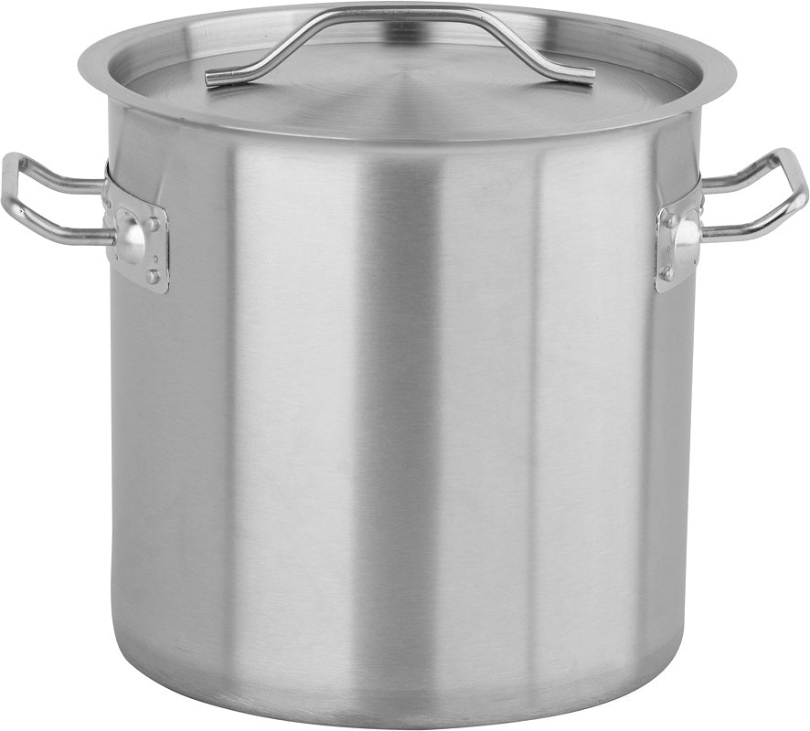 Pentola Alta Con Coperchio In Acciaio Inox 25x25 12l