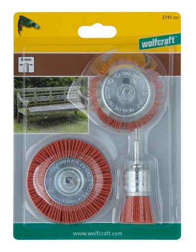 Wire Brush Set Nylon-coated Wire 3 Pcs.