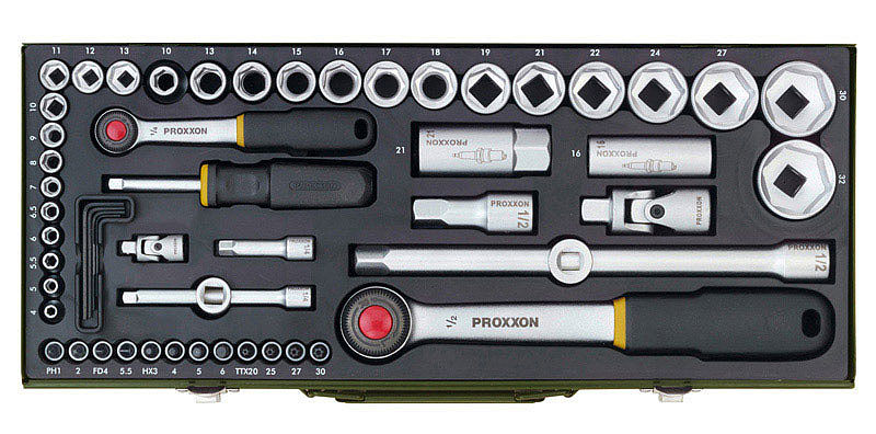 Set Of Socket Wrenches With Ratchets 1/2'' 1/4'' 56 Pcs.