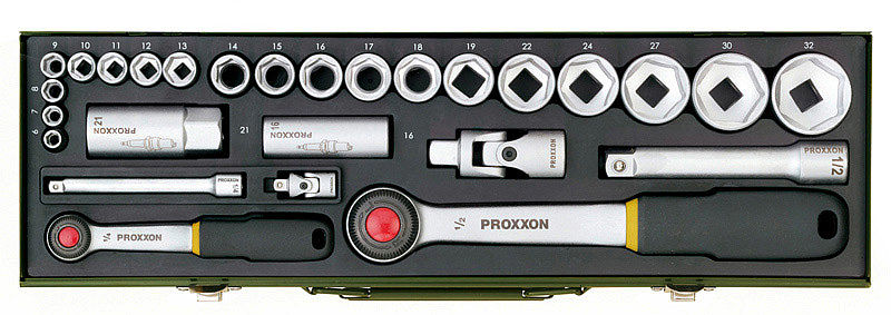 Комплект гаечни ключове Proxxon 1/2 и 1/4 24 бр.