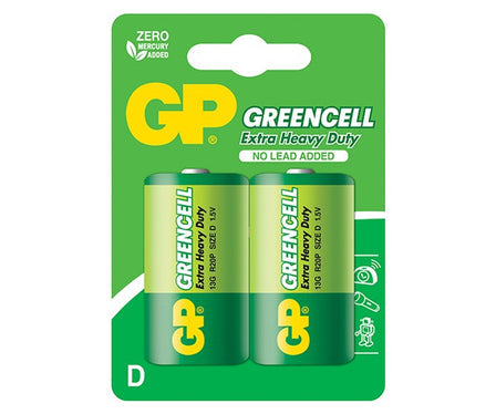 Baterie Greencell 1,5V R20 D 2 kusy