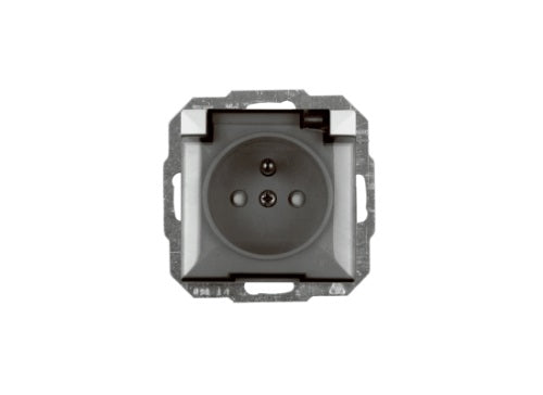 Pearl Single Socket P/t Z/u Ip44 Biela dymová klapka