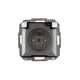 Pearl Single Socket P/t Z/u Ip44 Biela dymová klapka