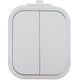 B2 Doppio Interruttore N/t IP44 Bianco