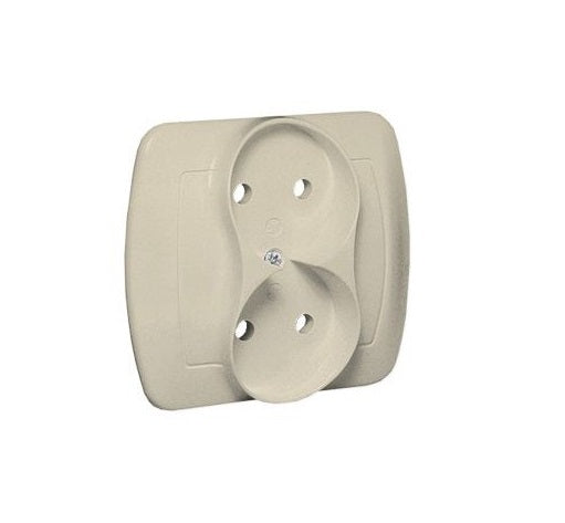Chord Socket 2-fold B/u Beige