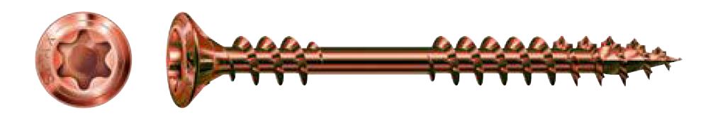 Facade Screw (200) A2 Antique Tx 4.5*50mm Old Gold