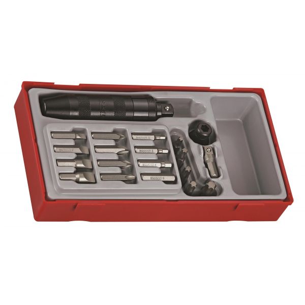 Slagschroevendraaier + bits Set van 20 stuks