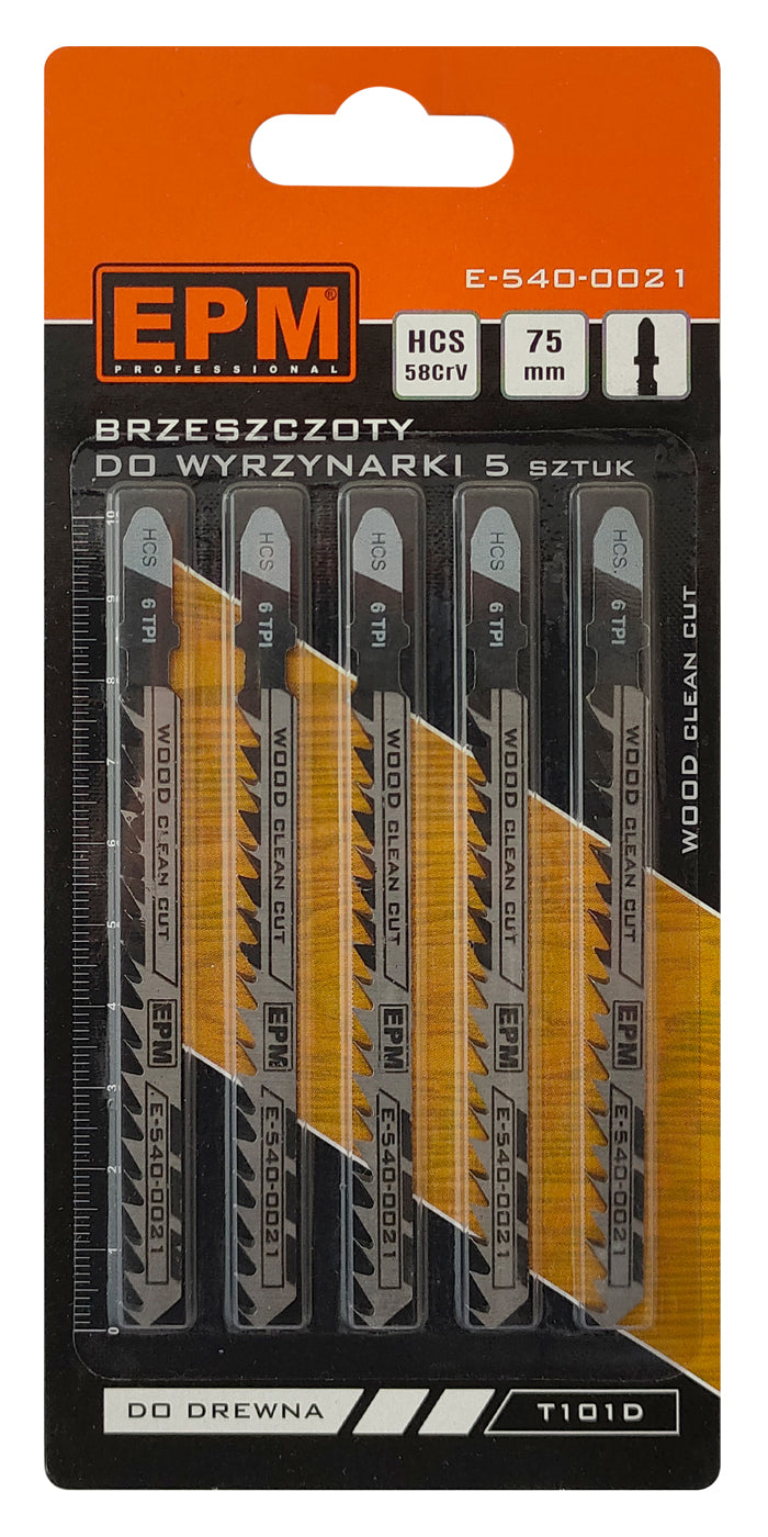 Jigsaw Blade 100mm 6tpi Wood T101d 5 Pcs