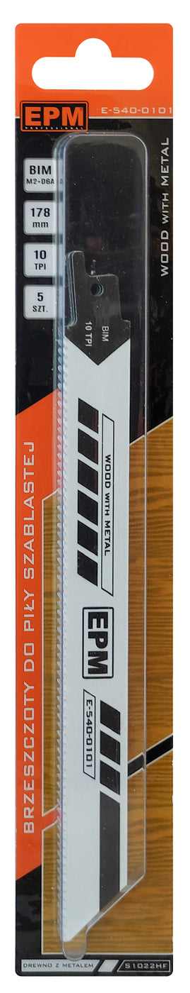 Hoja de sierra alternativa 200 mm 10 tpi madera S1022 5 piezas
