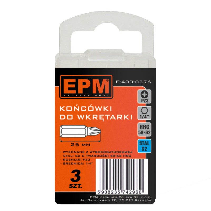 Chave de fenda 25mm 3pcs Pz3