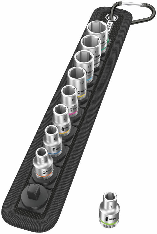 Zestaw kluczy nasadowych Zyklop 1/4'', 9 sztuk