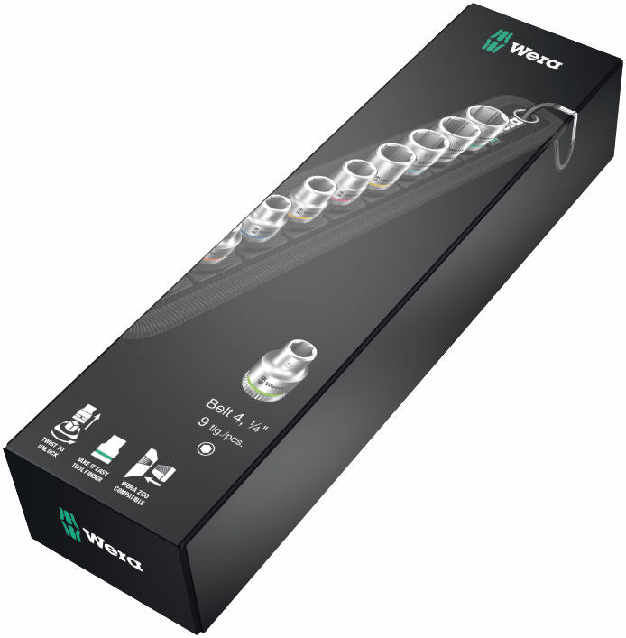 Комплект гаечни ключове Zyklop 1/4'' 9 части