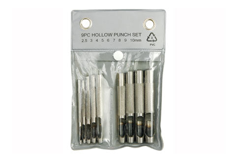 Set Of Leather Punches 9 Pieces 2.5-10