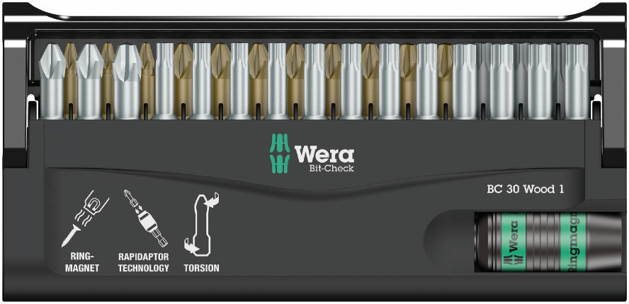 Bit-check 30 Wood 1 Bit Set 30 Pieces