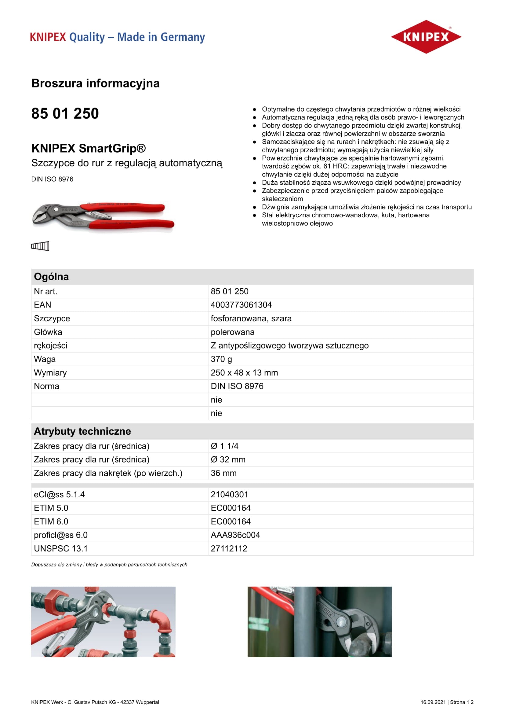 Pinza per tubi Smartgrip 250mm