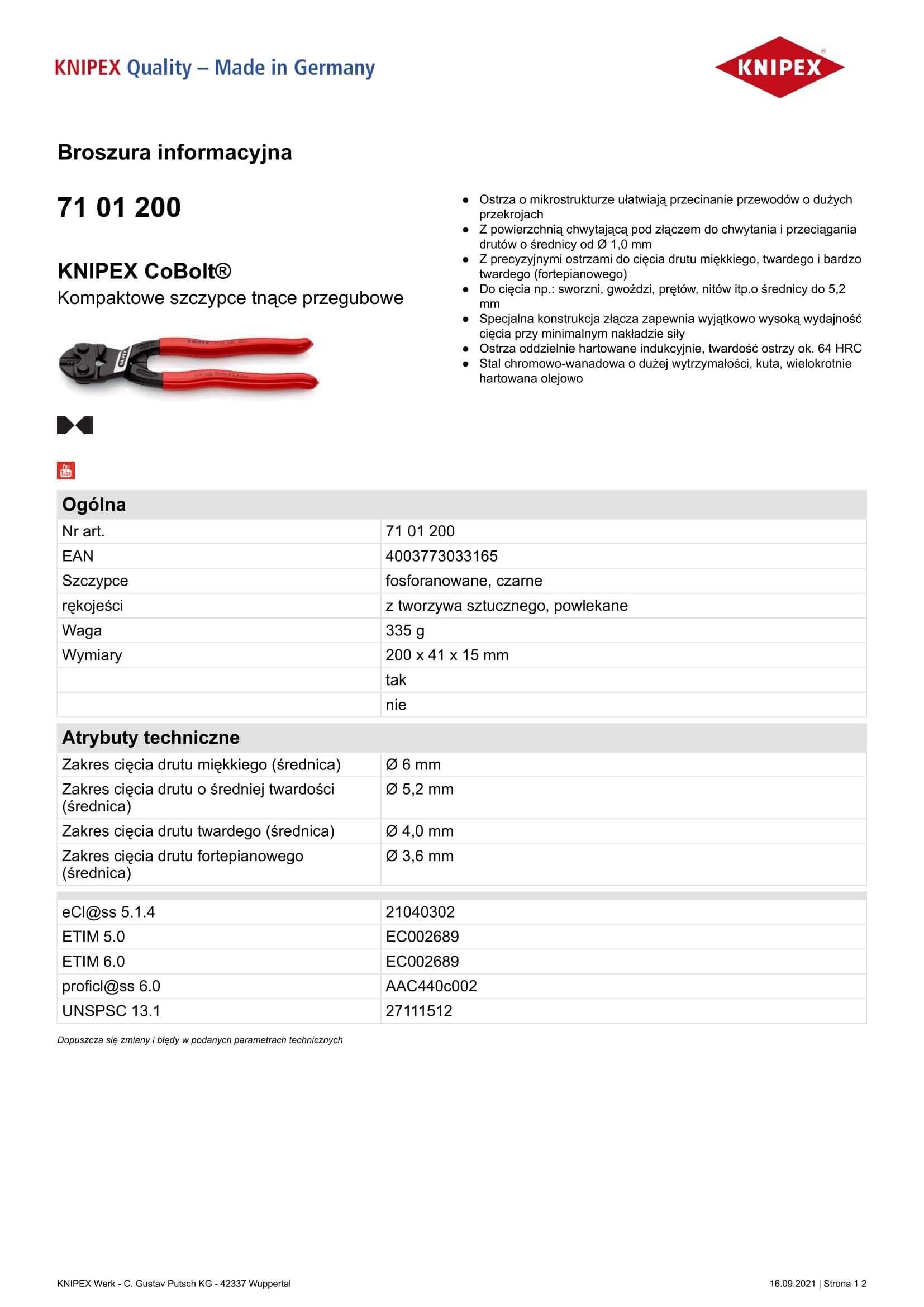 Cobolt 200mm Jointed Cutting Pliers
