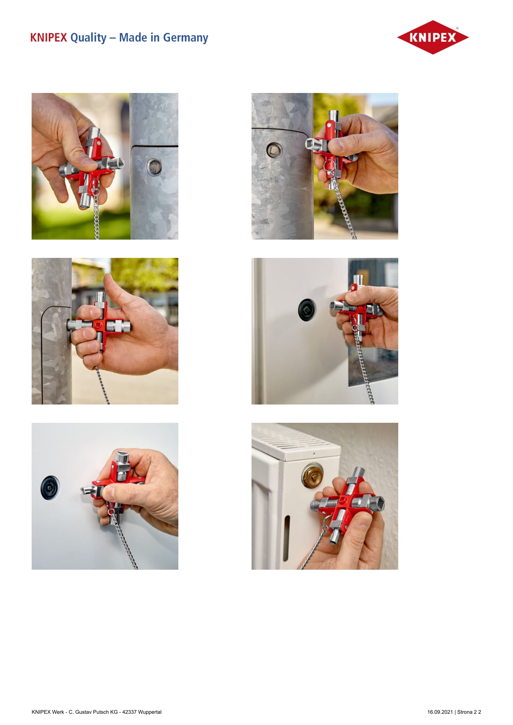Chiave universale per tutte le schede capitolari standard