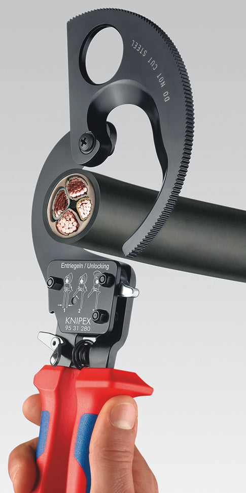 Kabelskärare 280 mm spärrmekanism