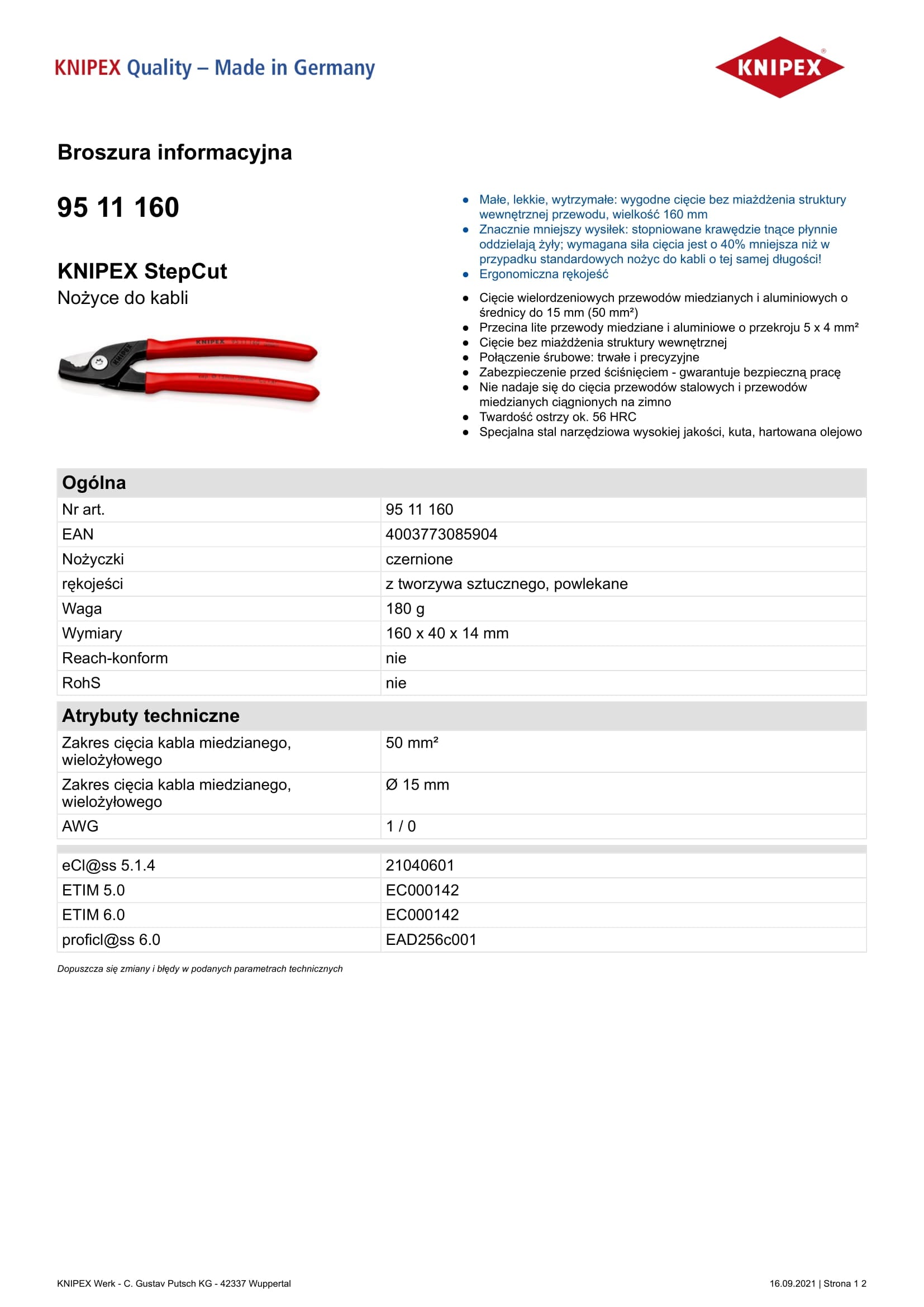 Stepcut Cable Cutter 160mm