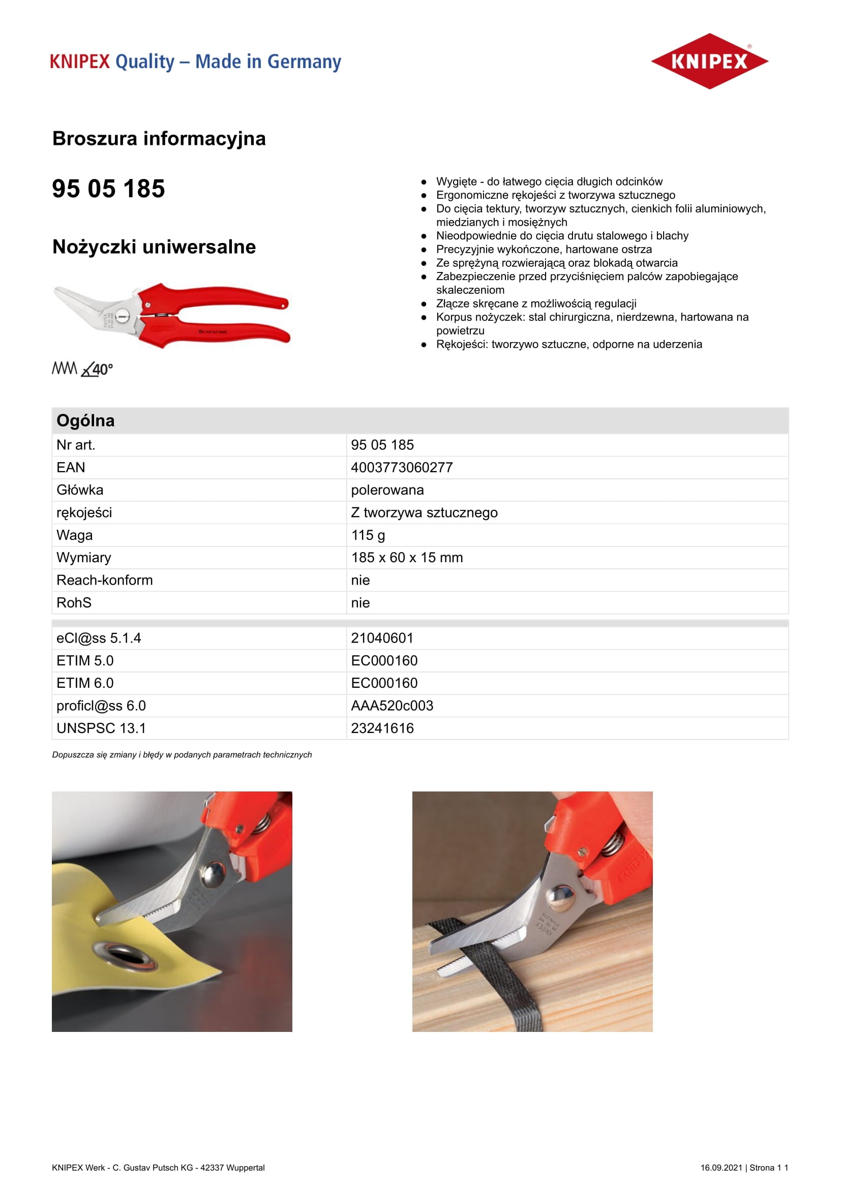 Ciseaux universels 185mm