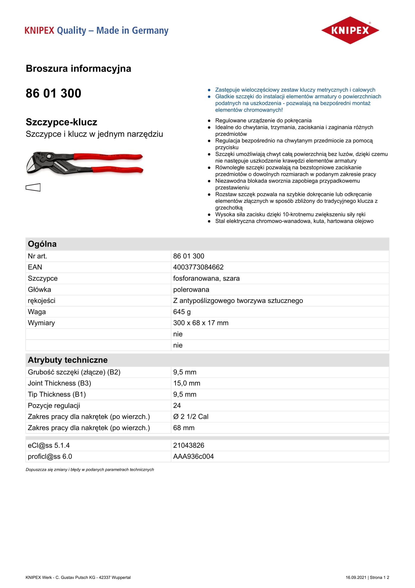 Oxidierter Zangenschlüssel 300 mm