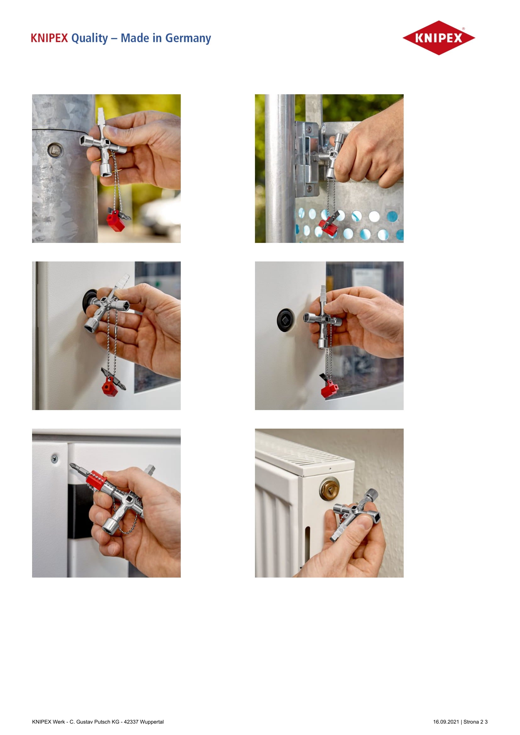 Chaves multifuncionais para gabinetes de controle Twinkey