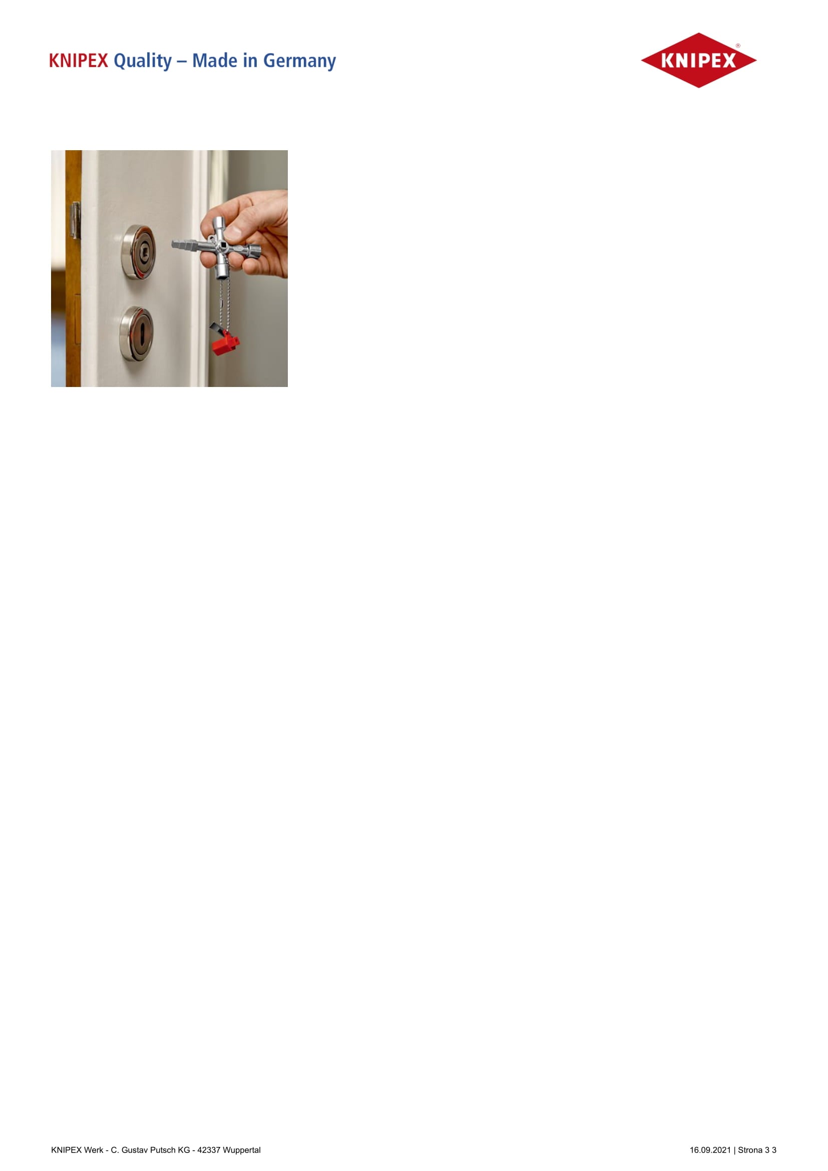 Chaves multifuncionais para gabinetes de controle Twinkey