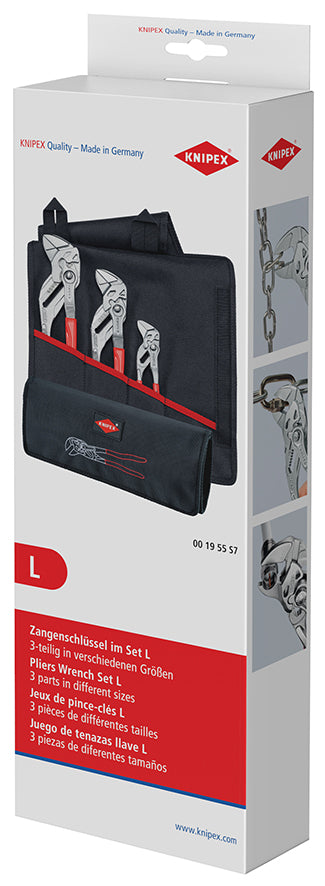 Juego de alicates para tubos en estuche de 3 piezas 150 250 300 mm