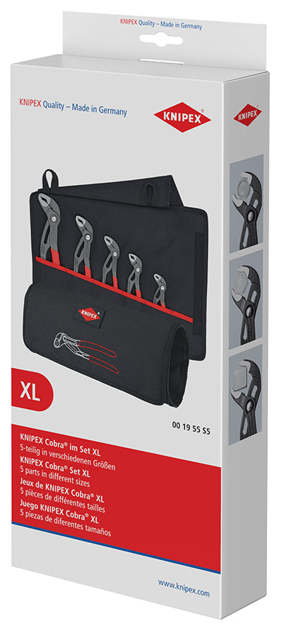 Zestaw szczypiec do rur w etui 5-częściowy 125 150 180 250 300 mm