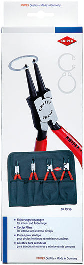 Set di pinze per anelli elastici 4 pezzi.