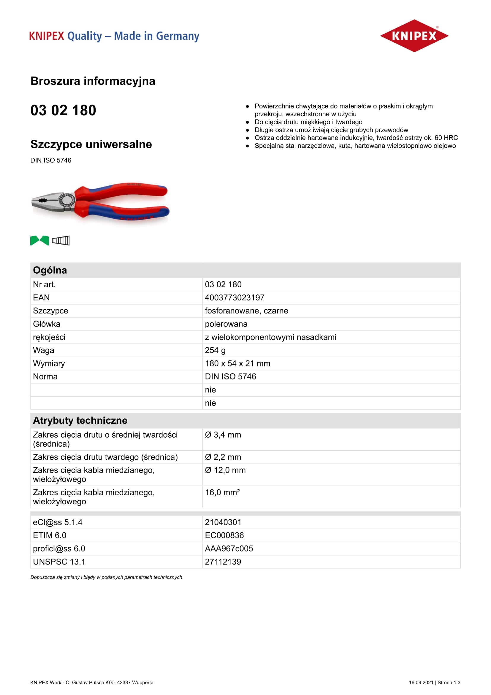 Universal Pvc Pliers 180mm
