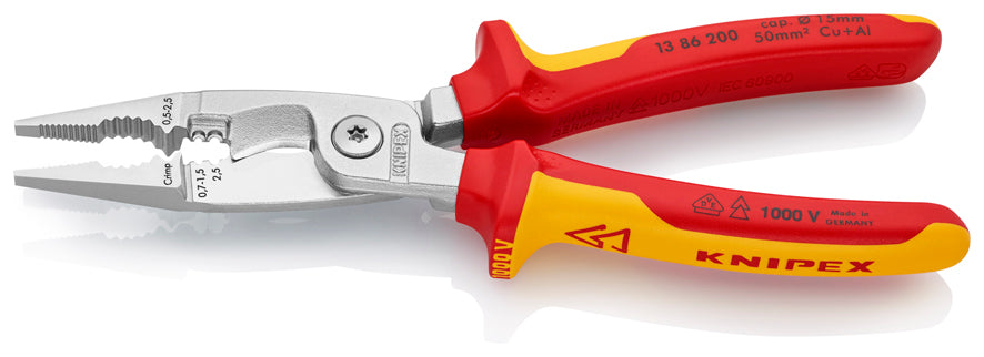 Pinza per installazione elettrica isolata 200mm