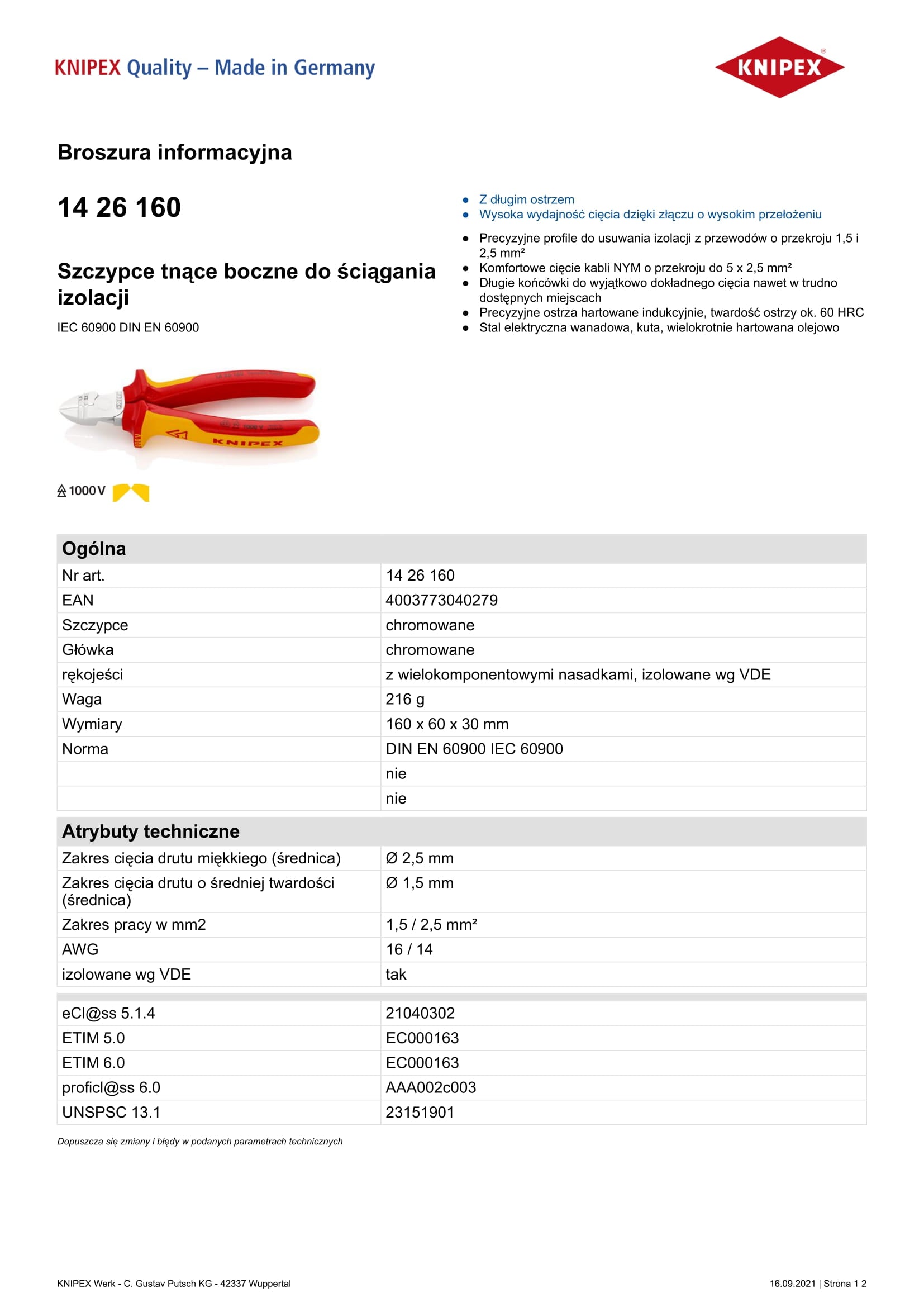 Tronchese A Taglio Laterale Per Spelare 160mm