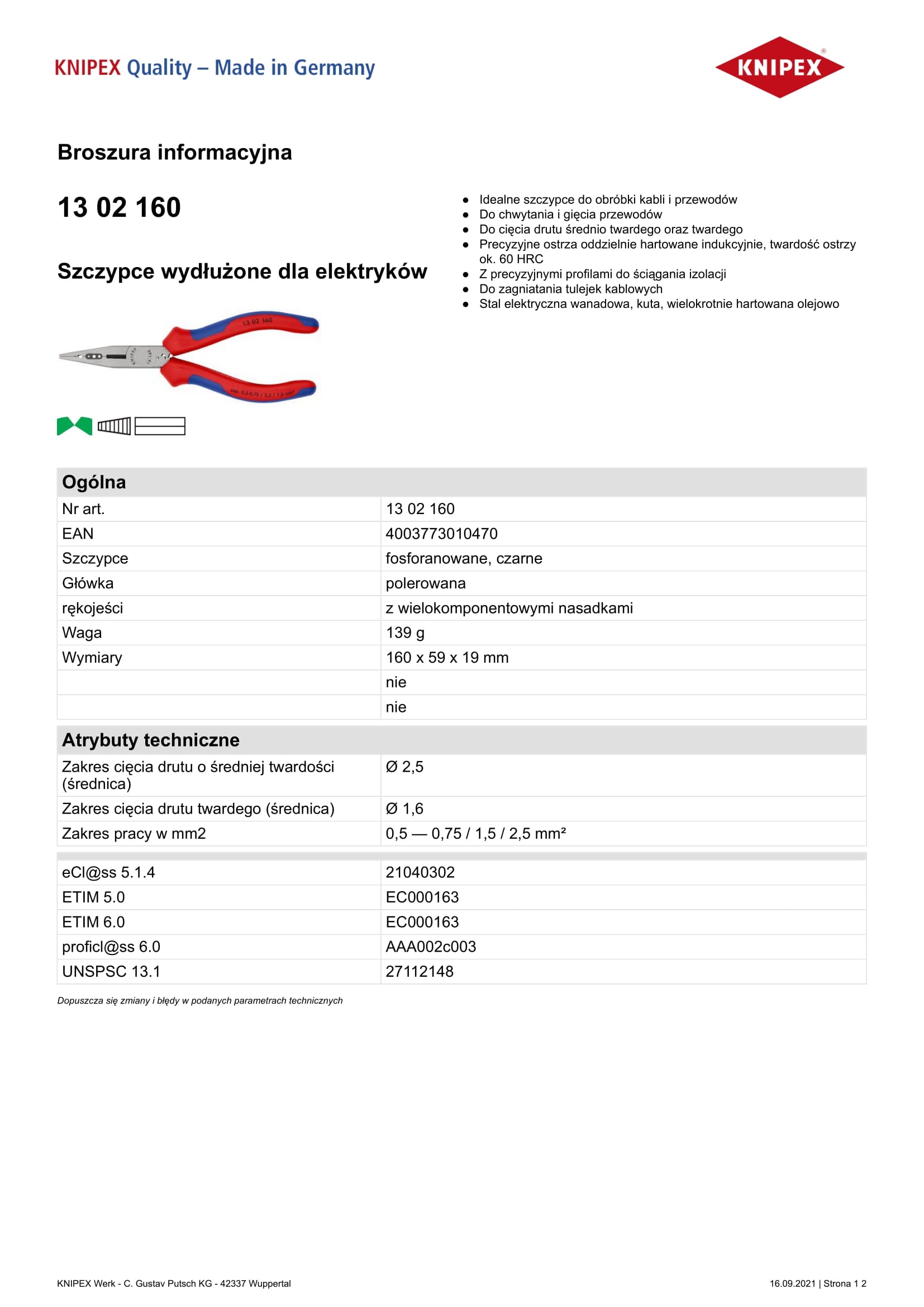 Elektrikářské kleště 4v1 160mm